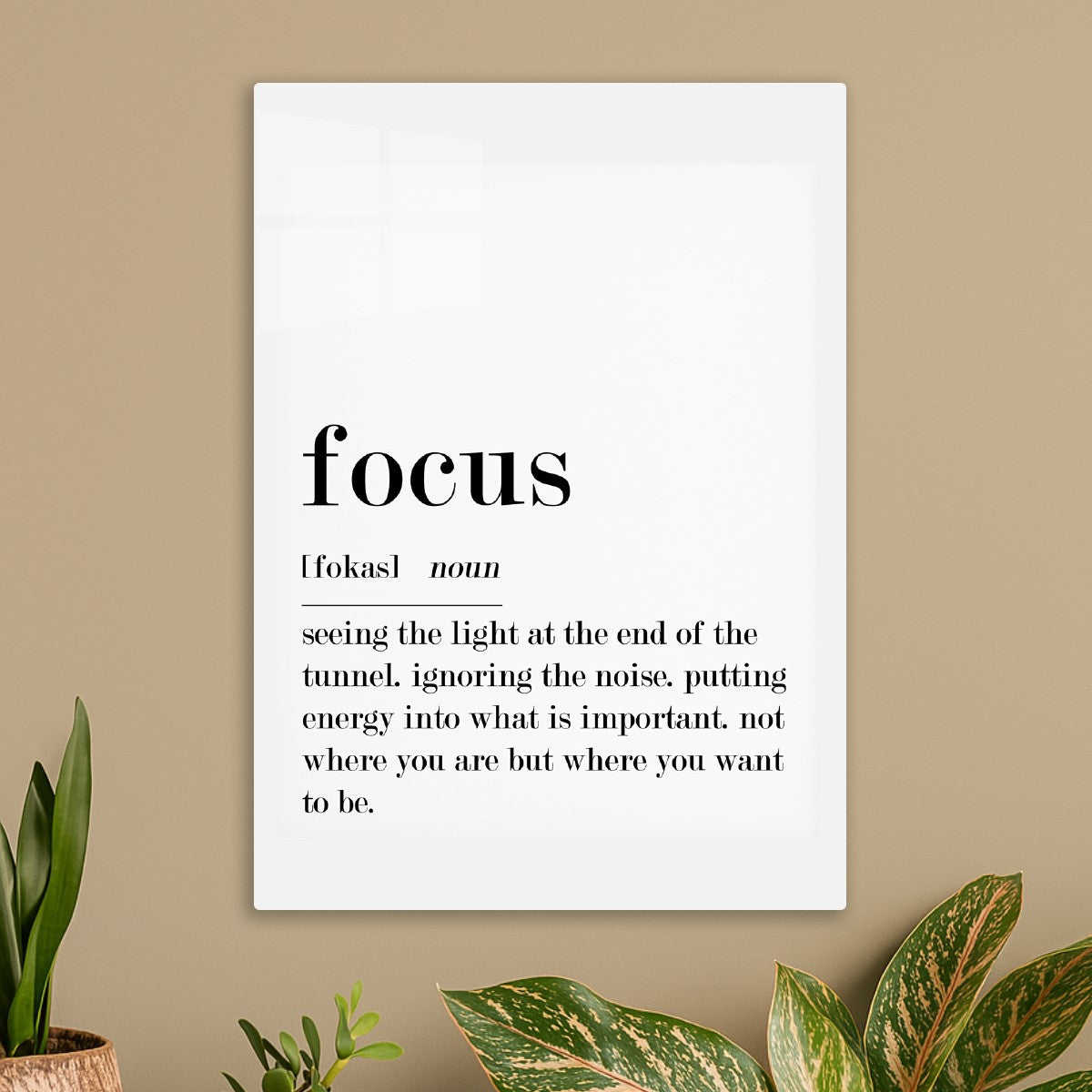 Focus definition white backgound