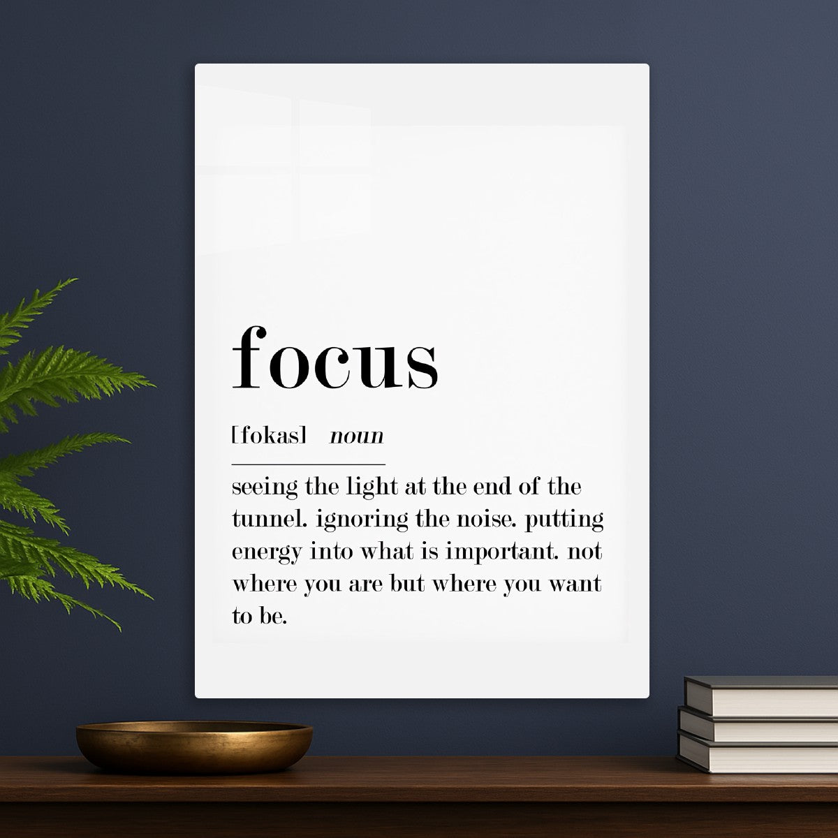 Focus definition white backgound