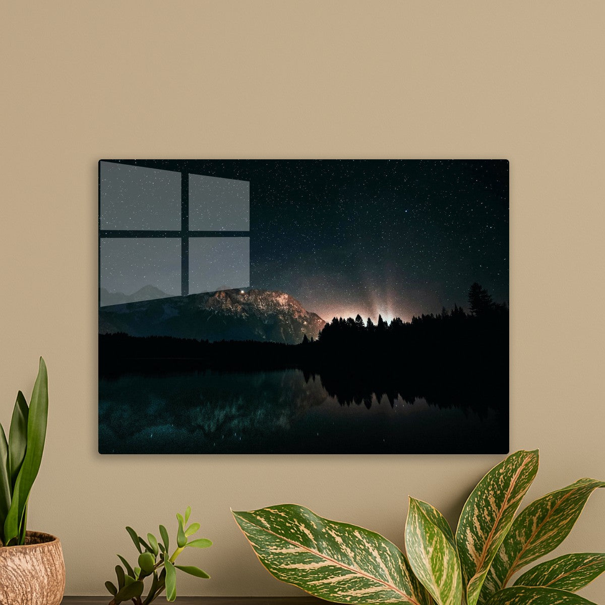 Starry night sky scene galaxy