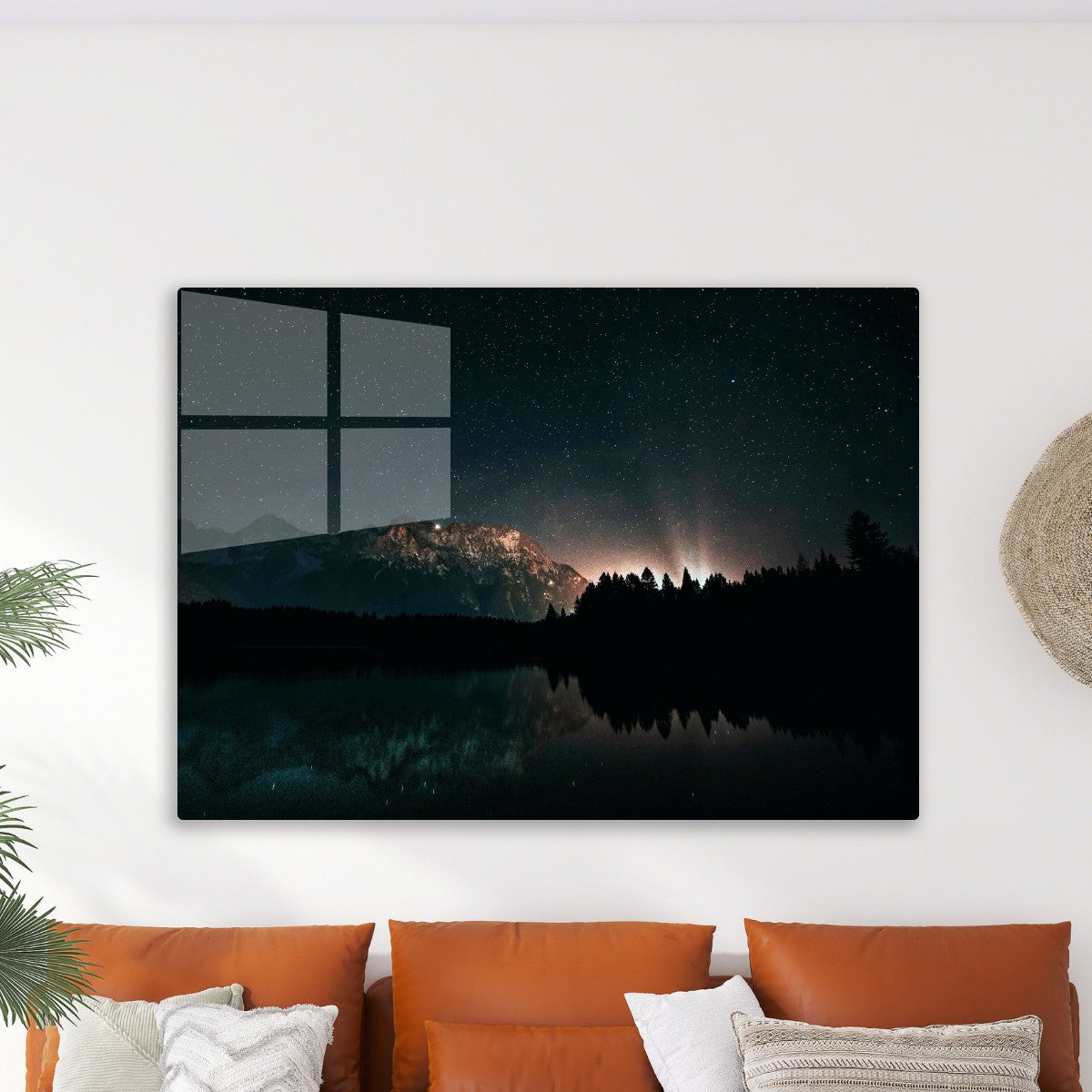 Starry night sky scene galaxy