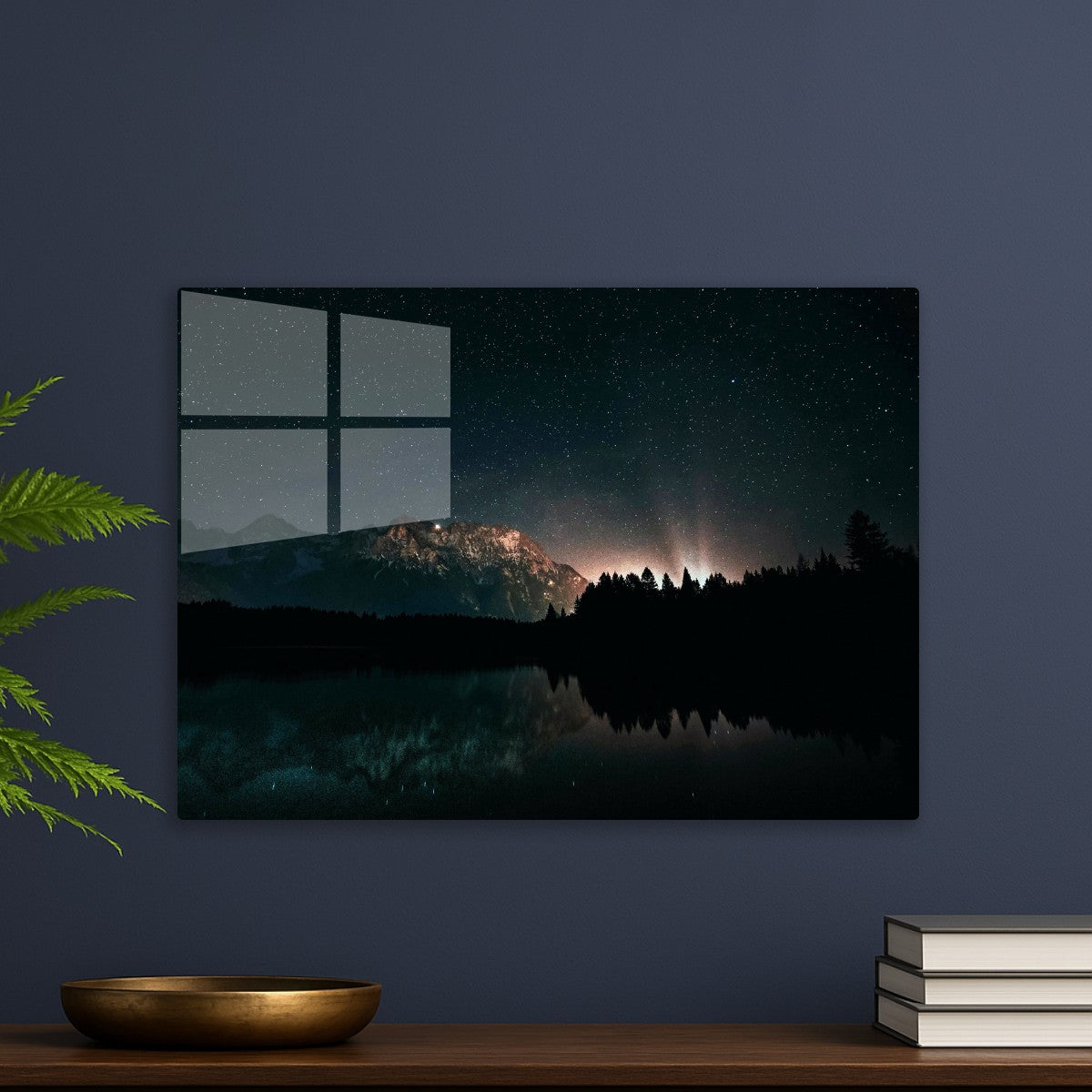 Starry night sky scene galaxy