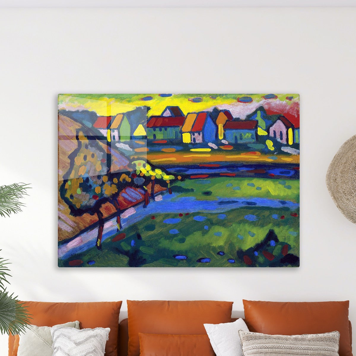 Bavarian village with field print by Wassily Kandinsky