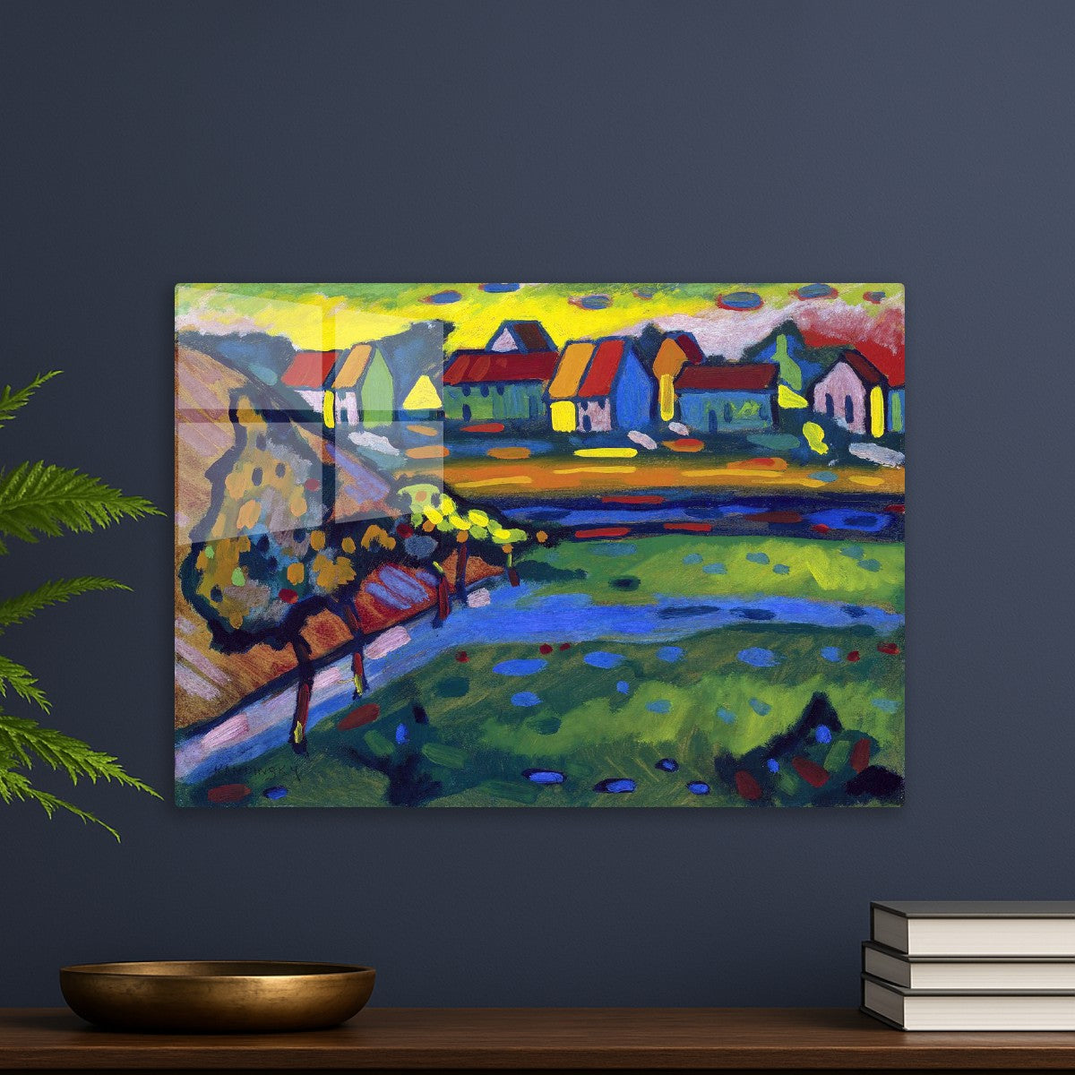 Bavarian village with field print by Wassily Kandinsky
