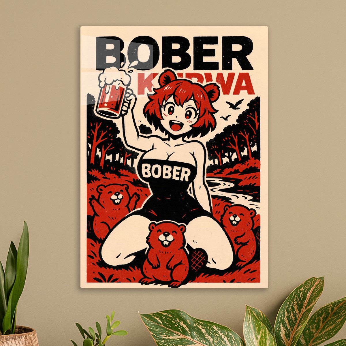 Anime Bober Kurwa and Beer