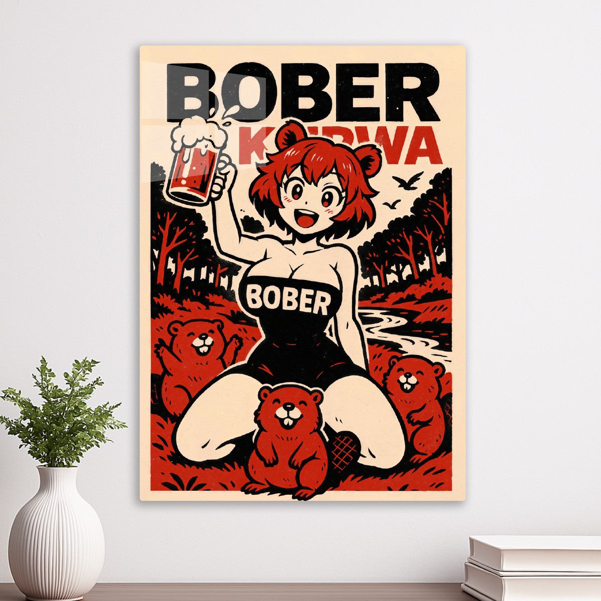 Anime Bober Kurwa and Beer