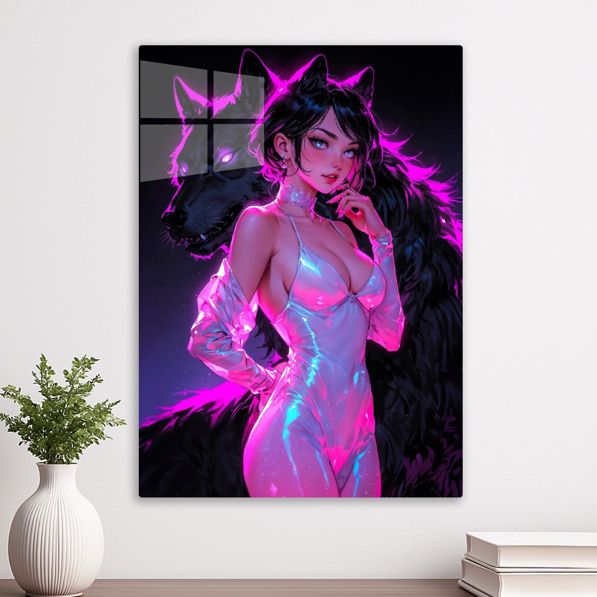 Neon Wolf Lady