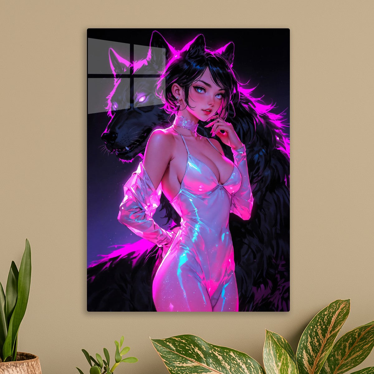 Neon Wolf Lady