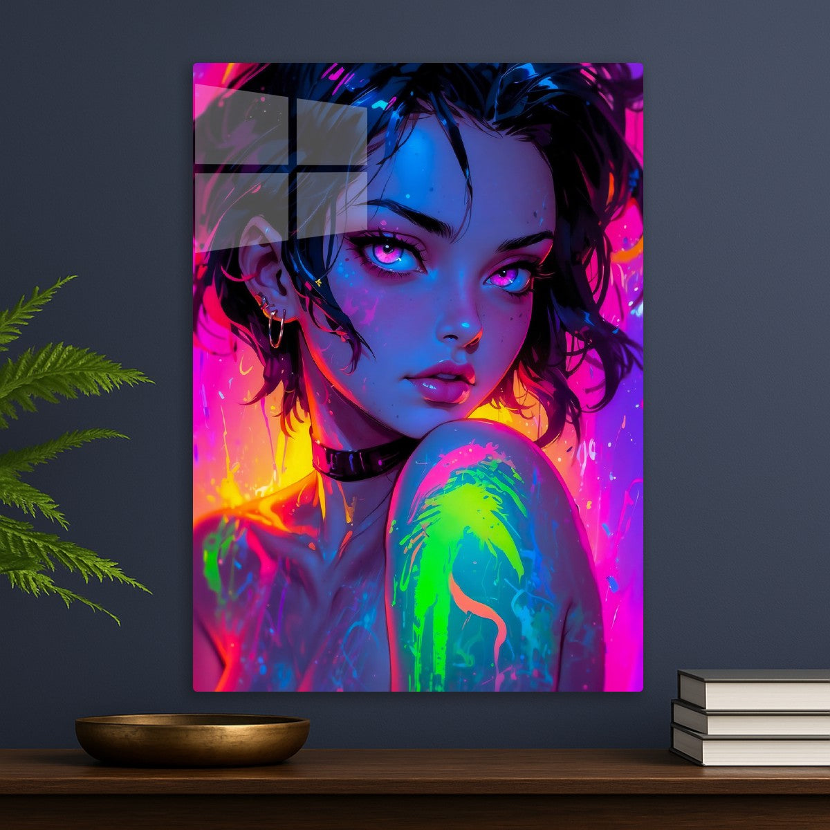 Neon Cyberpunk Anime Girl