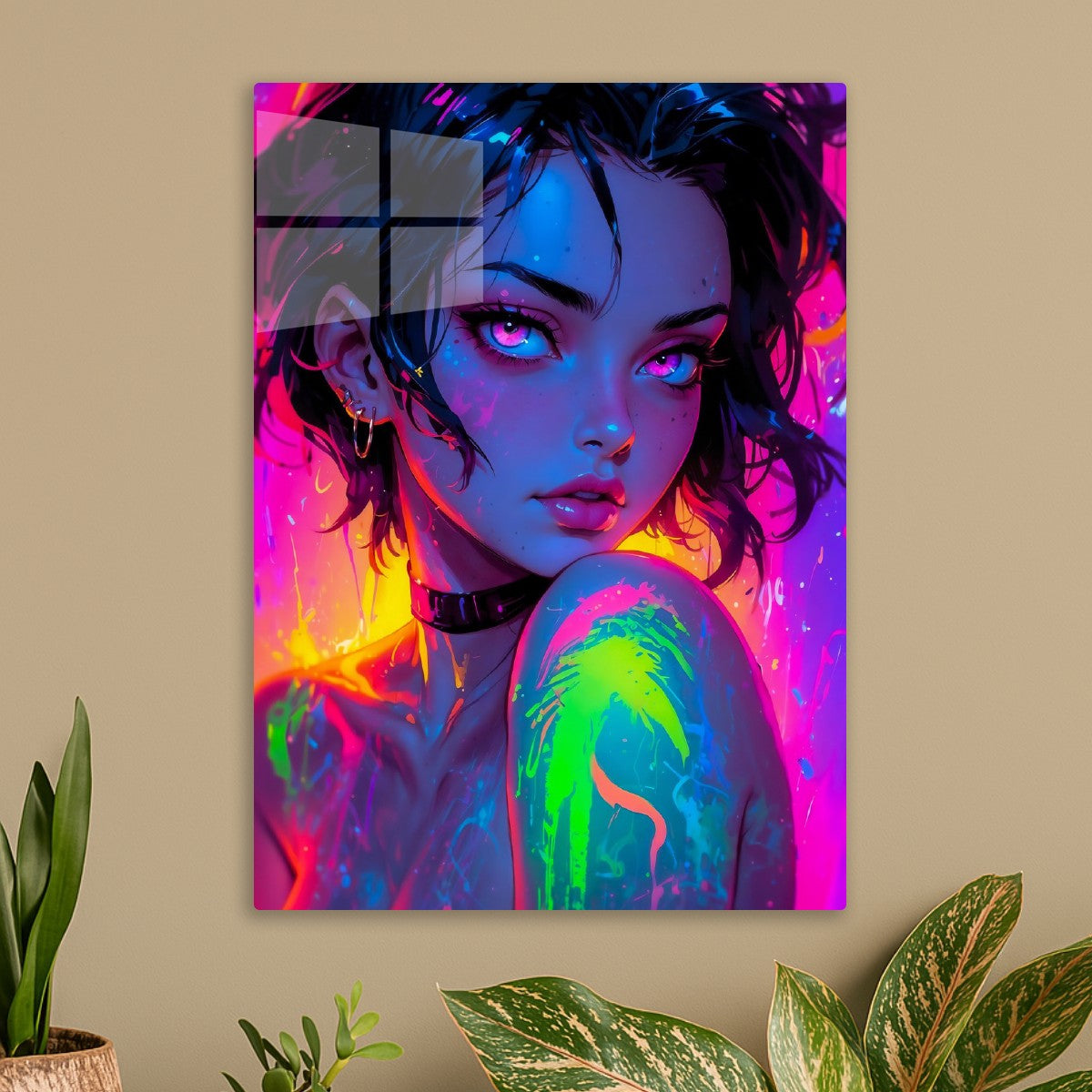 Neon Cyberpunk Anime Girl