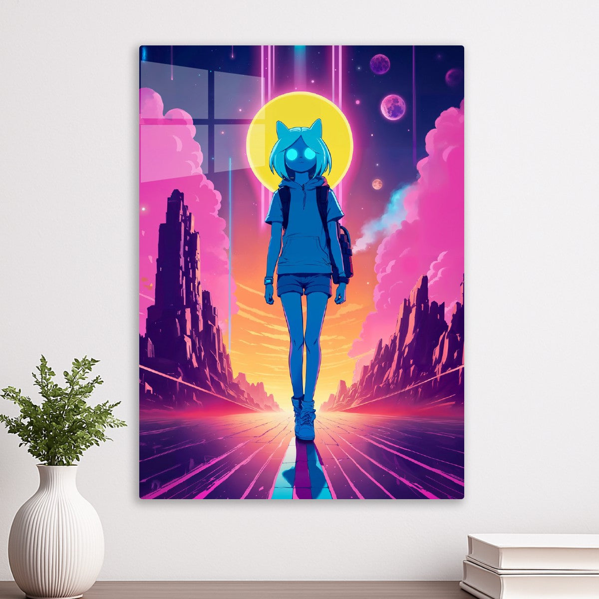 Neon Cyberpunk Neko Girl