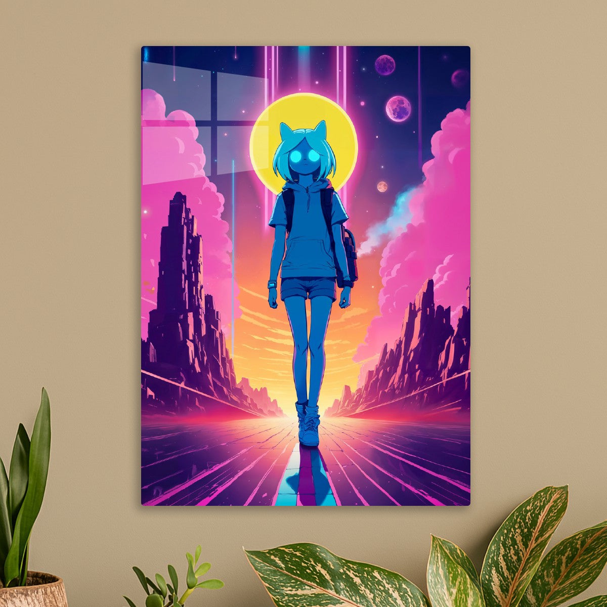 Neon Cyberpunk Neko Girl