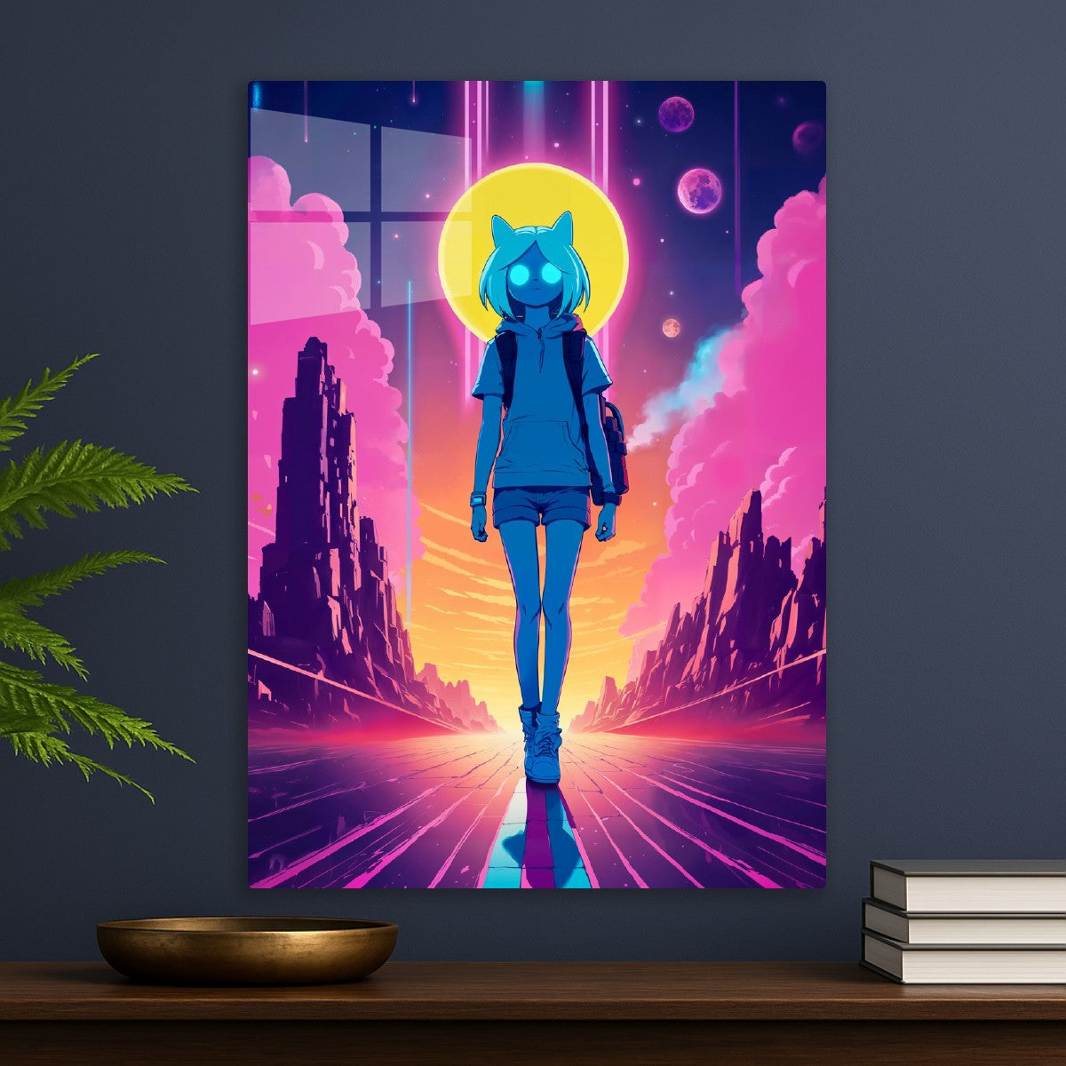 Neon Cyberpunk Neko Girl