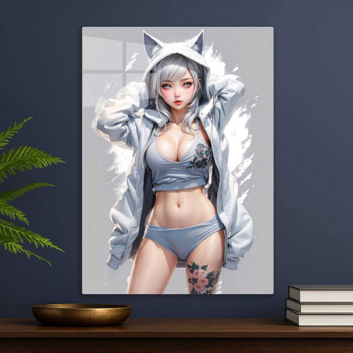 White Cat Anime Girl