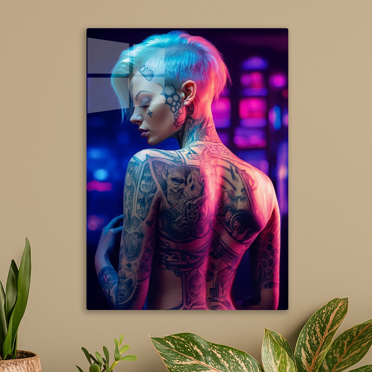 Erotic Girl with Tattoos