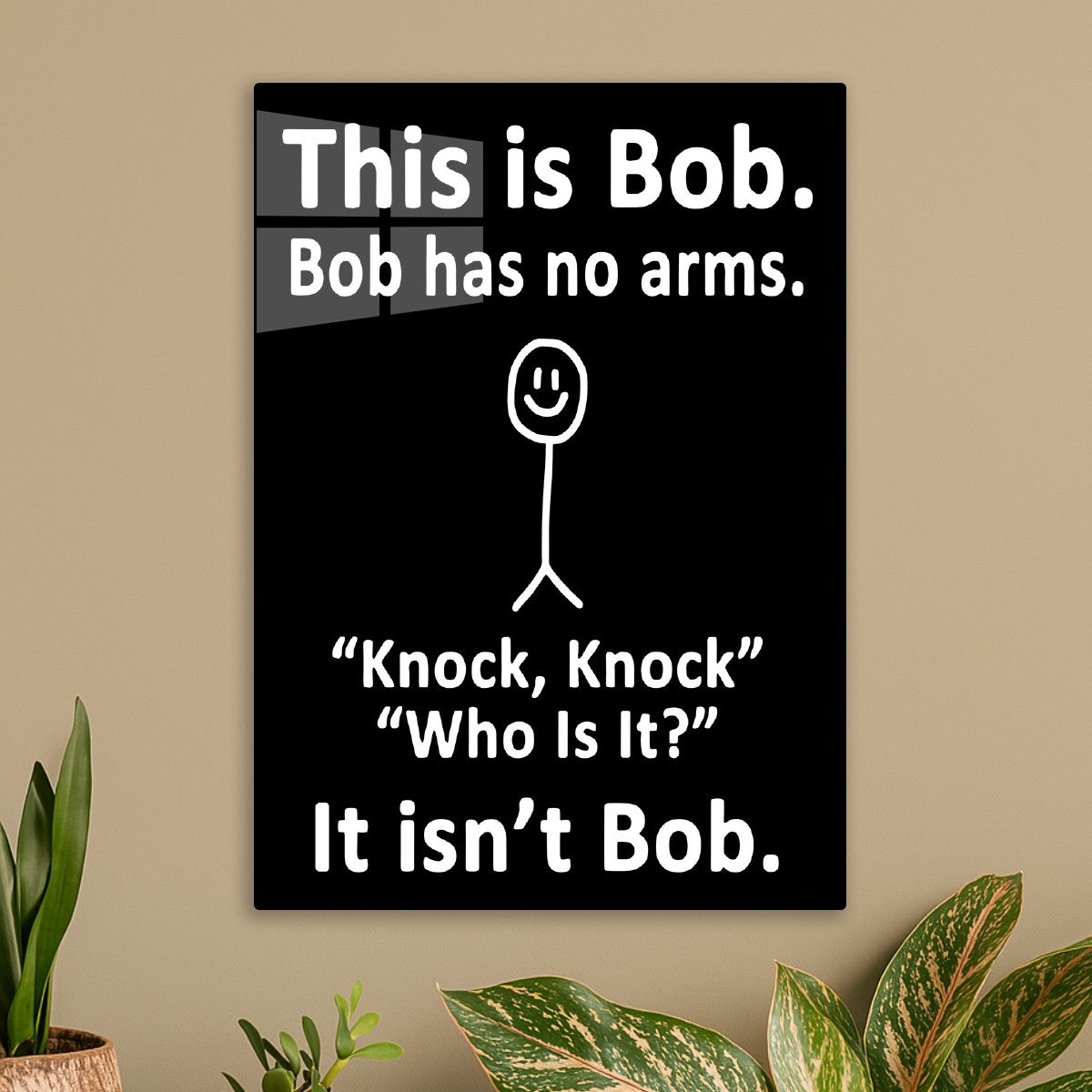 This is Bob, Bob has no arms text art