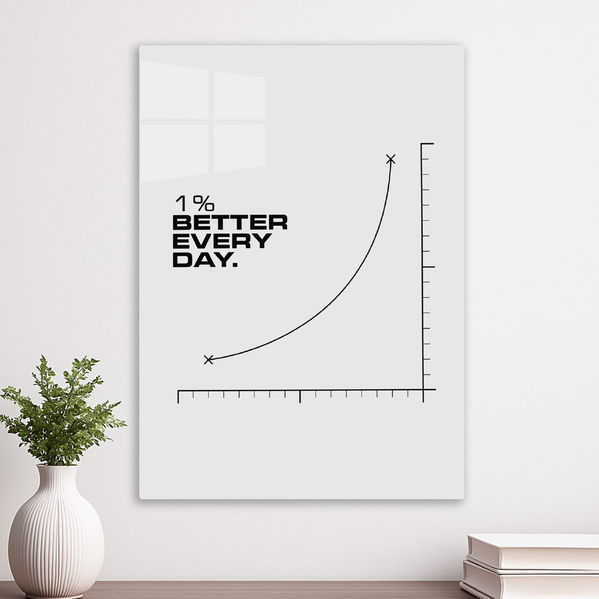 1% Better Every Day, white background