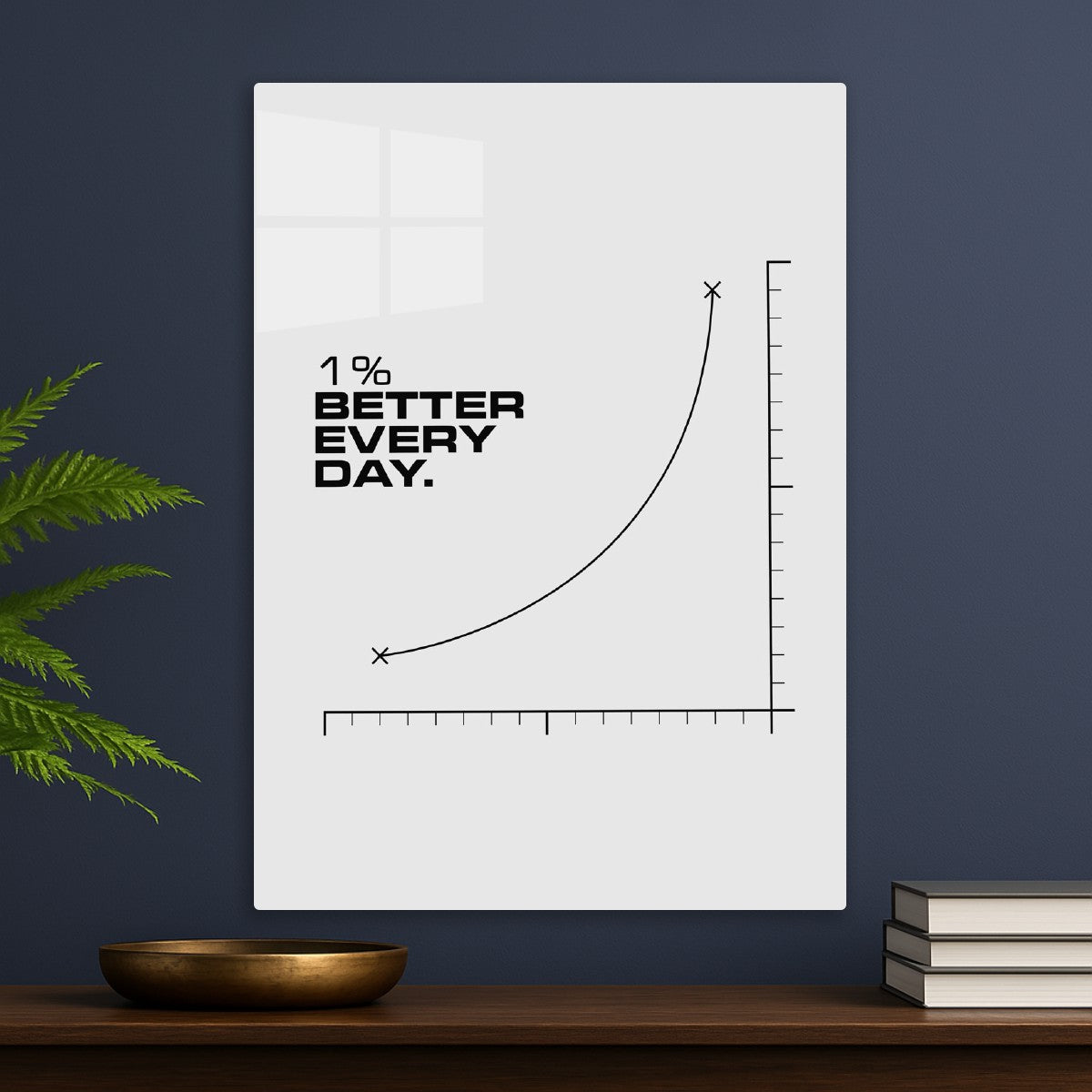 1% Better Every Day, white background