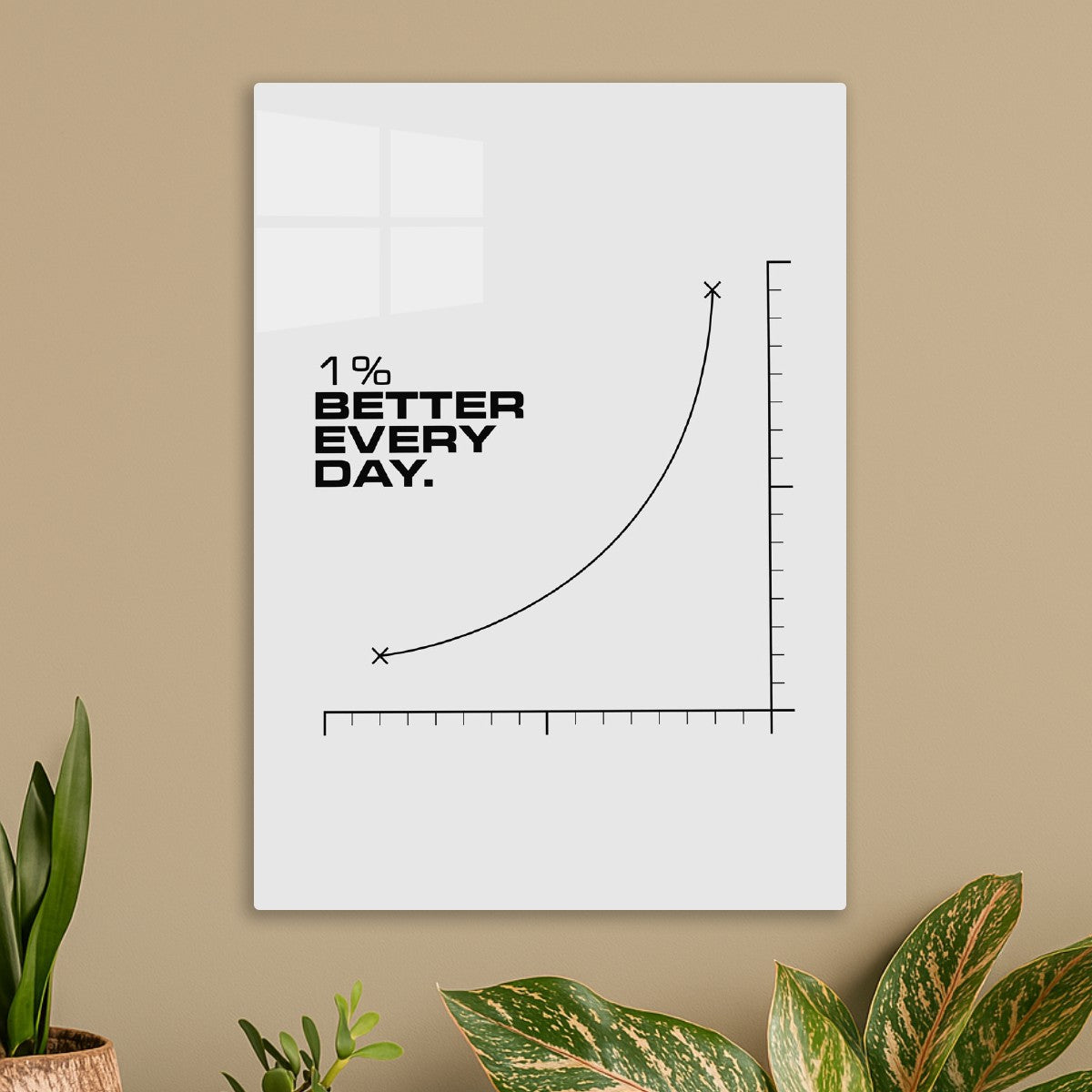 1% Better Every Day, white background