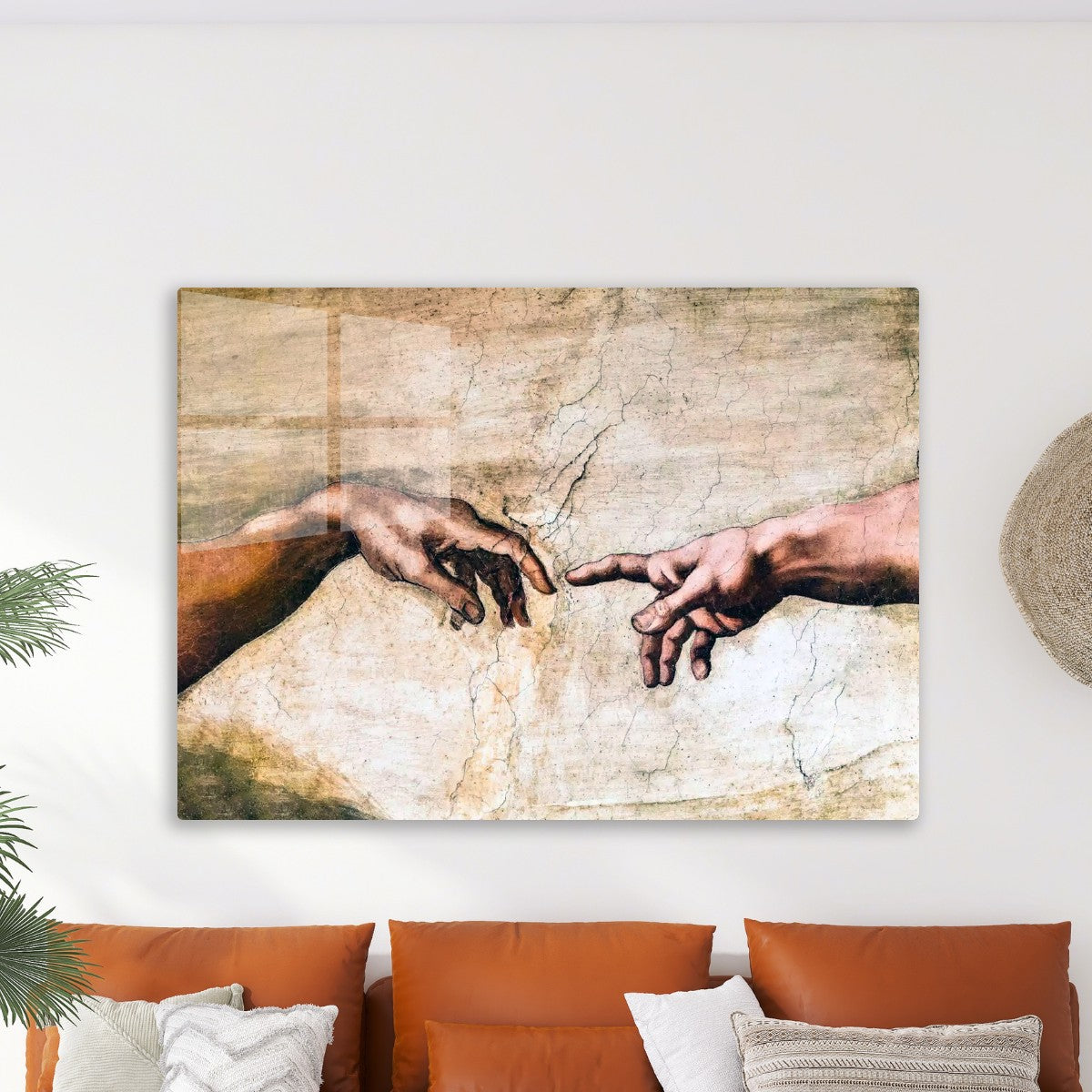 The Creation of Adam hands