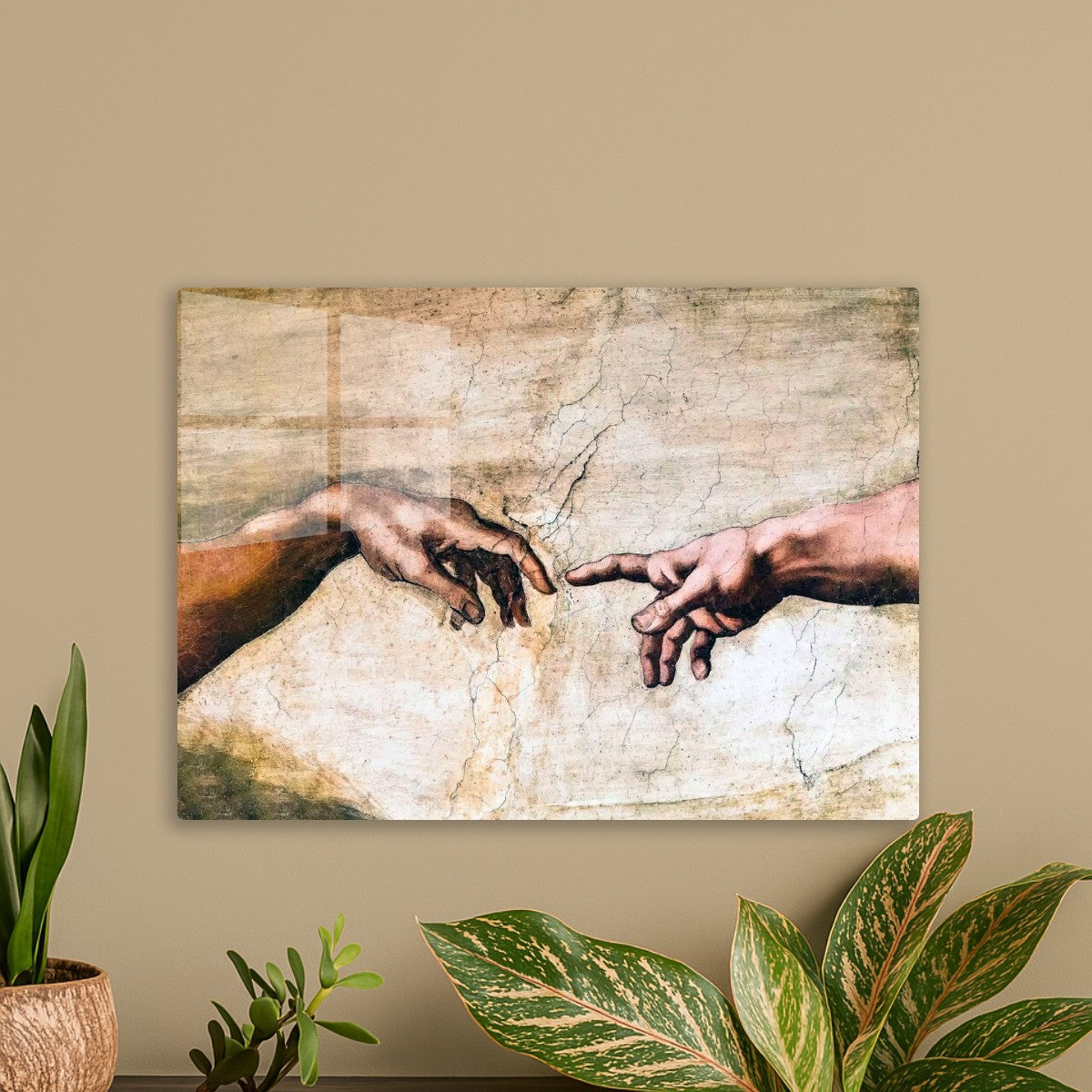 The Creation of Adam hands