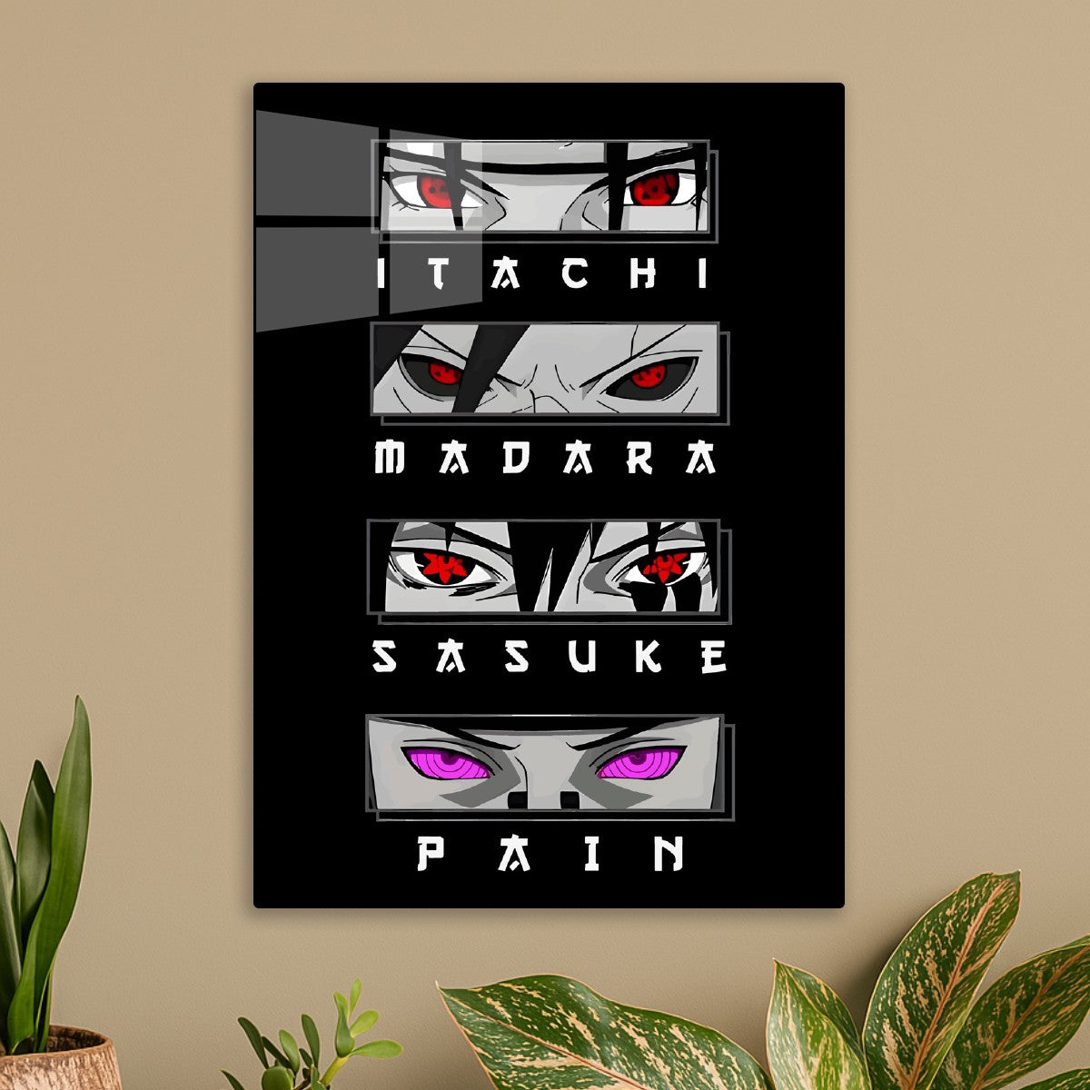 Anime eyes of Naruto manga