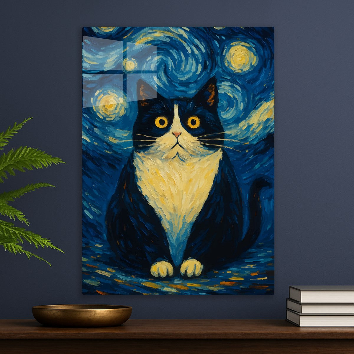 Cat starry night