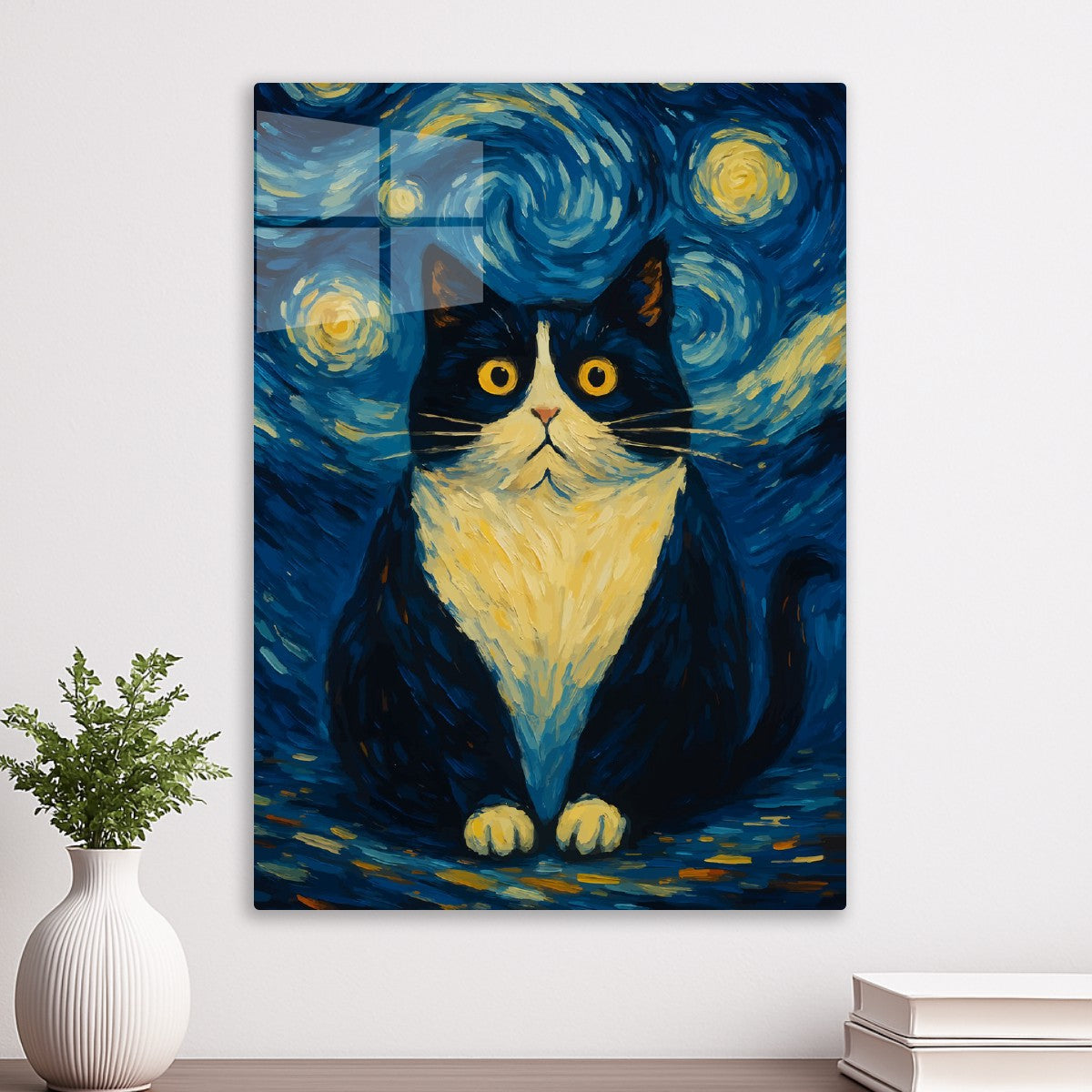 Cat starry night