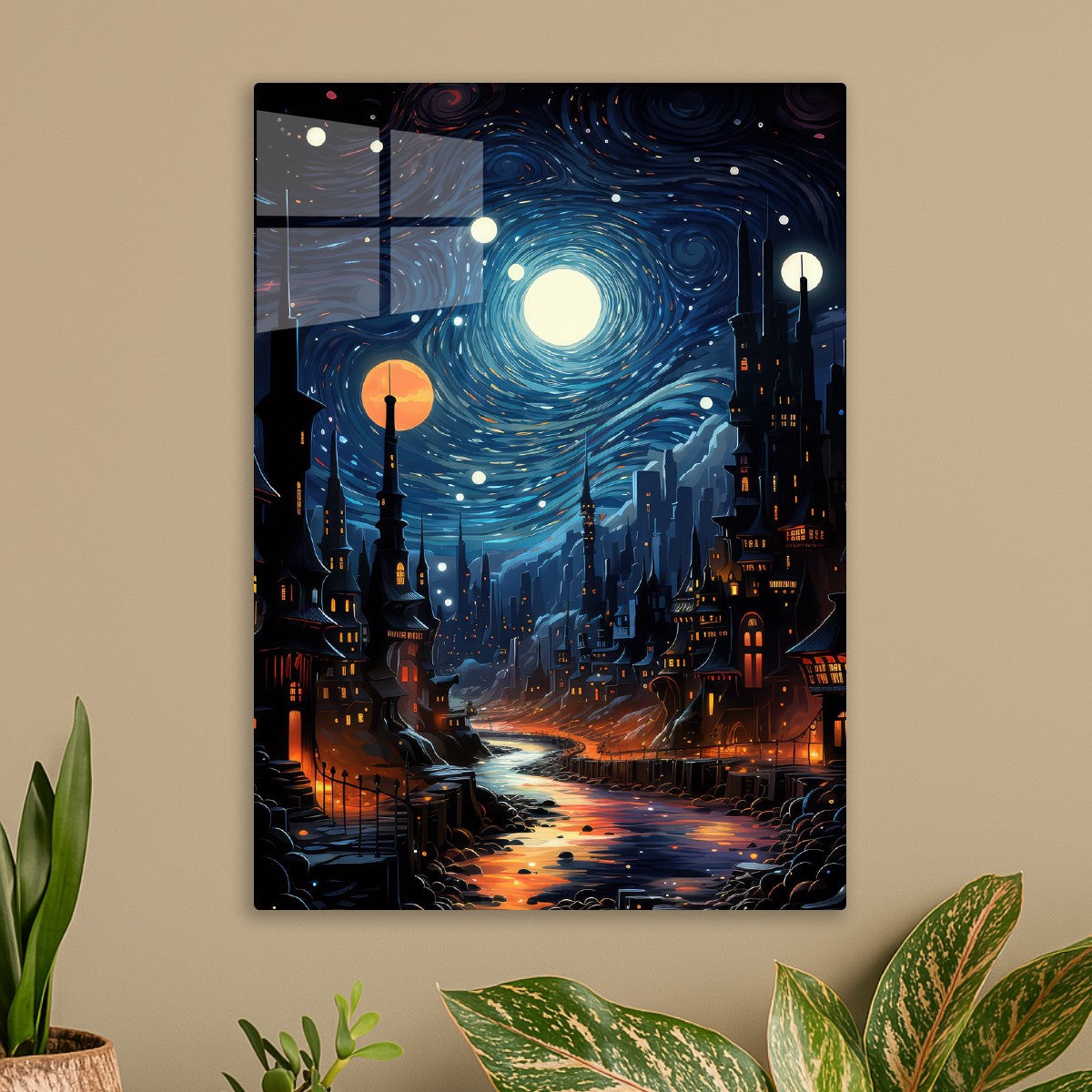 Futuristic Fantasy City night