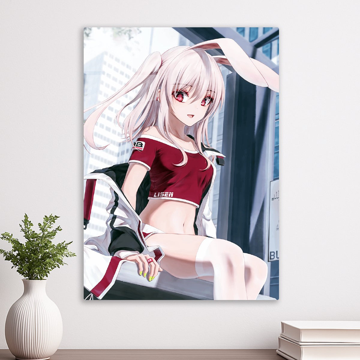 Red shirt Anime bunny girl