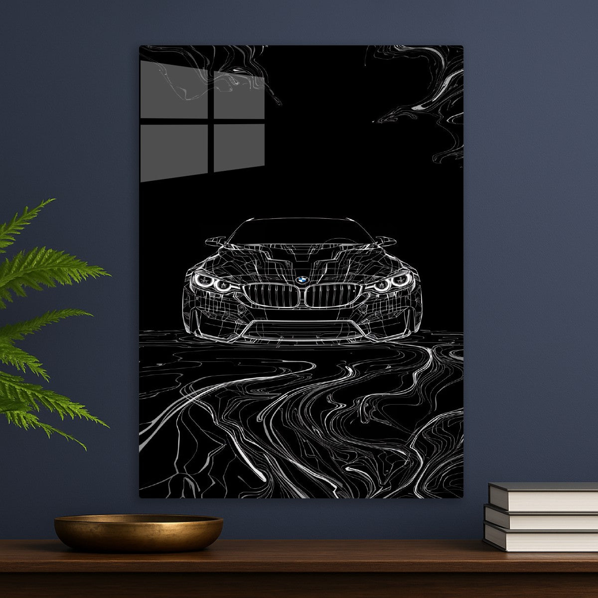Black Line Art BMW M4