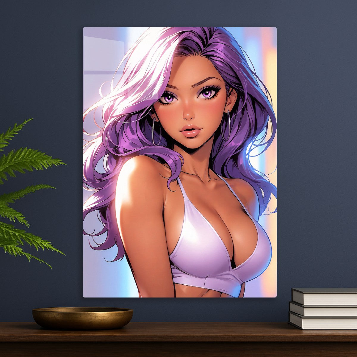Purple Haired Sexy Beauty