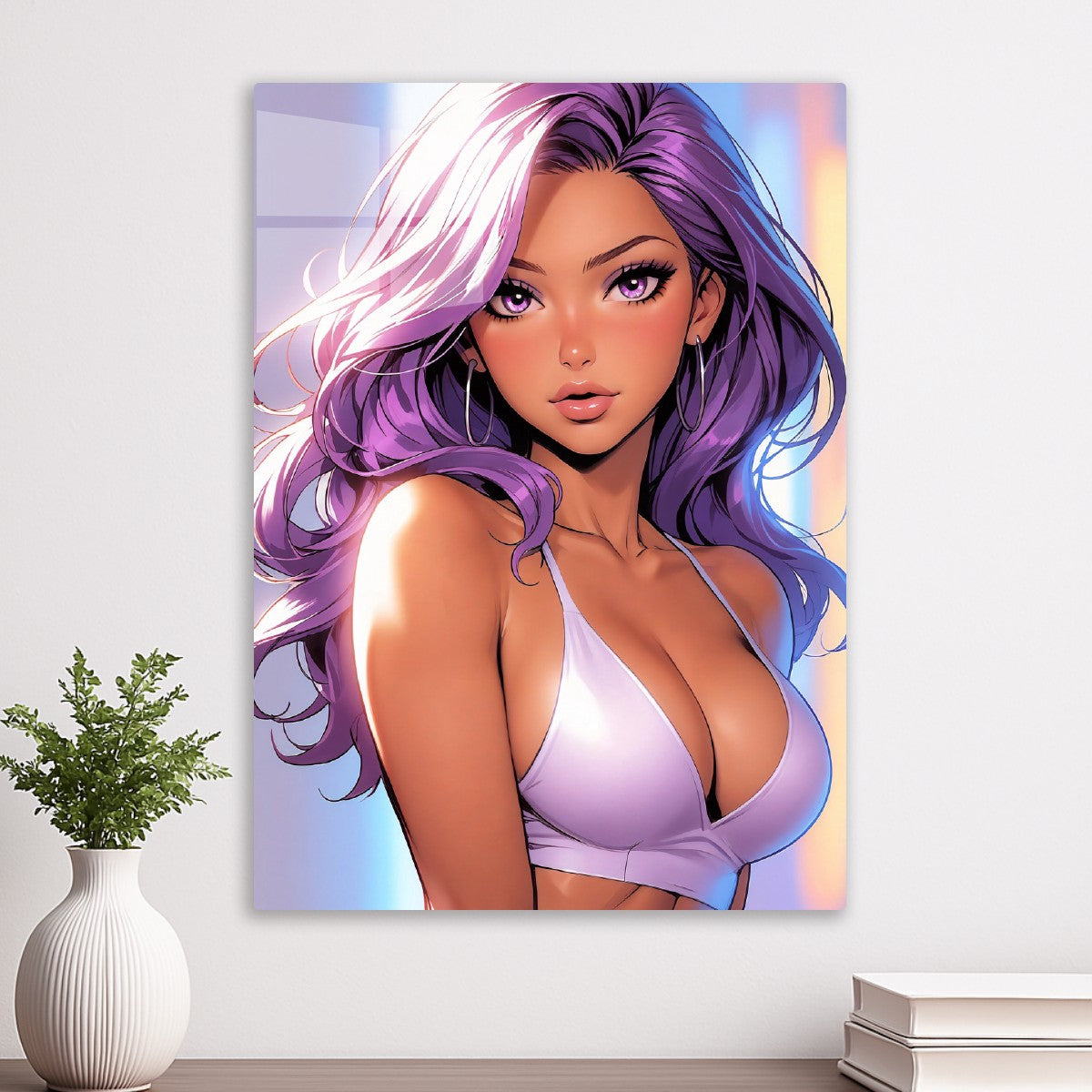 Purple Haired Sexy Beauty