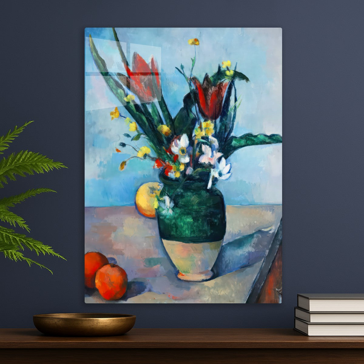 The Vase of Tulips painting, Paul Cezanne
