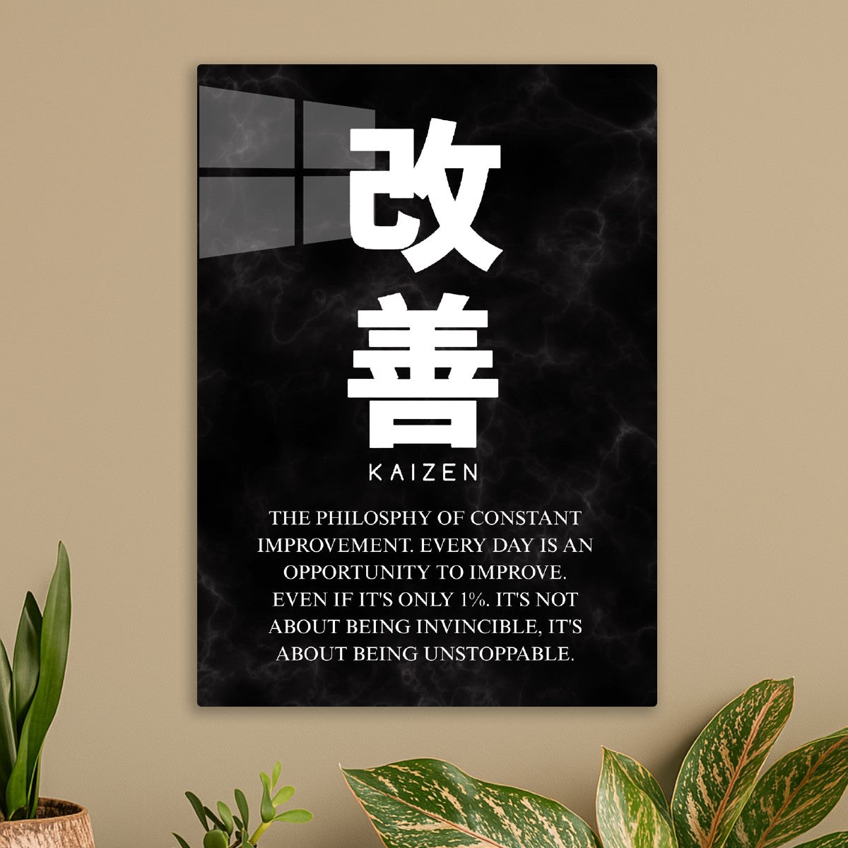 Kaizen The Philosophy of constant improvement black background