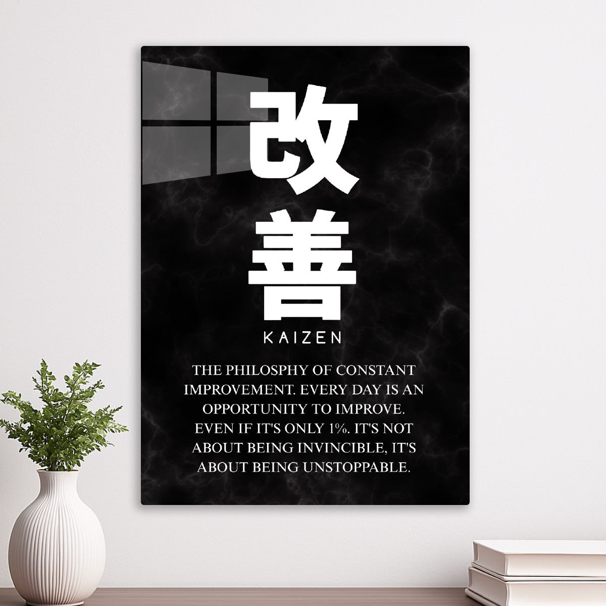 Kaizen The Philosophy of constant improvement black background