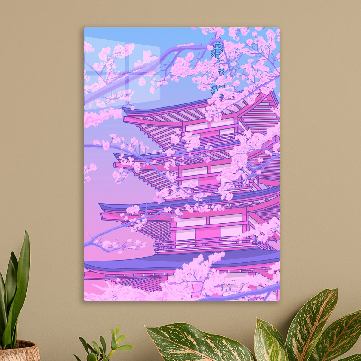 Cherry blossom of Japan castle