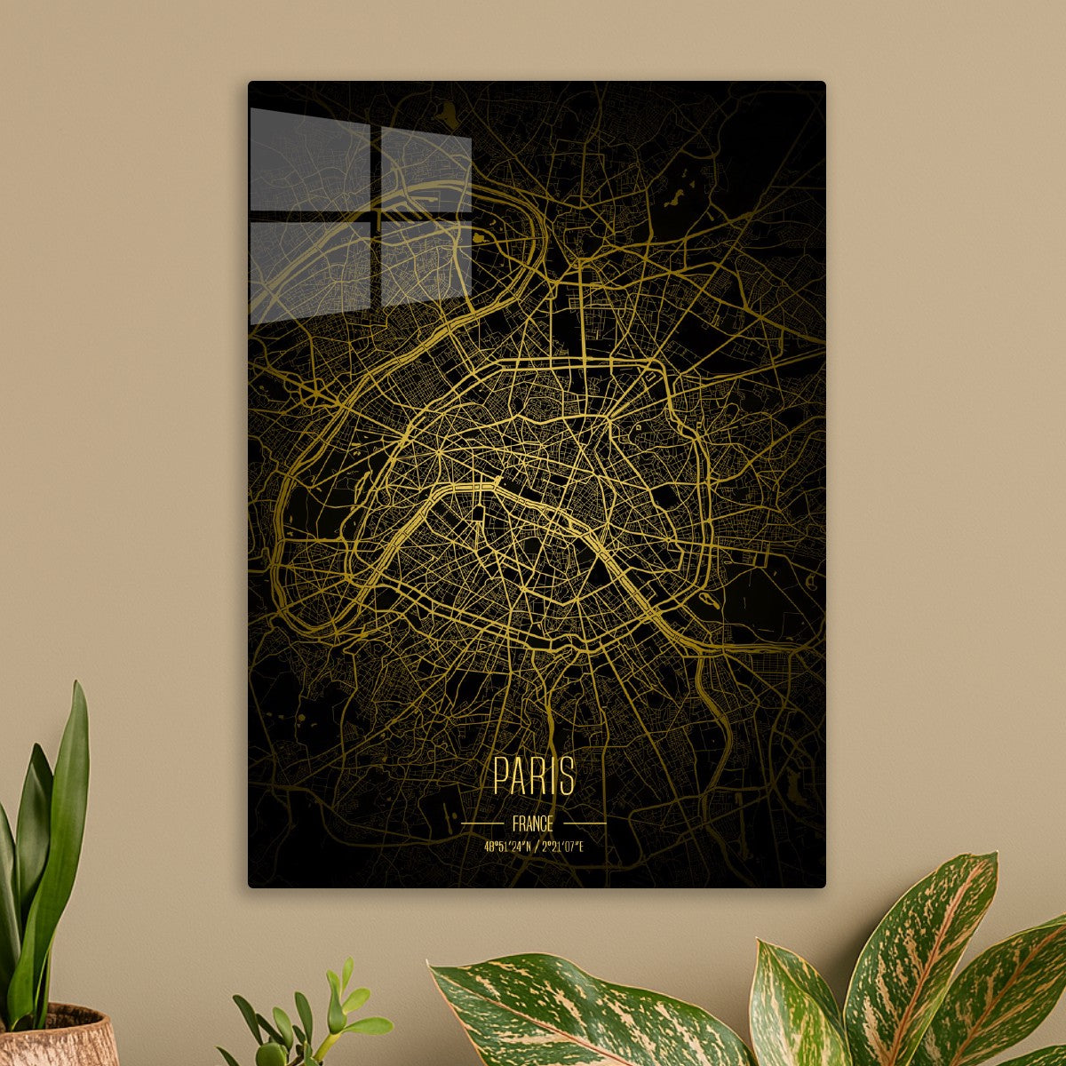 Paris lights city map