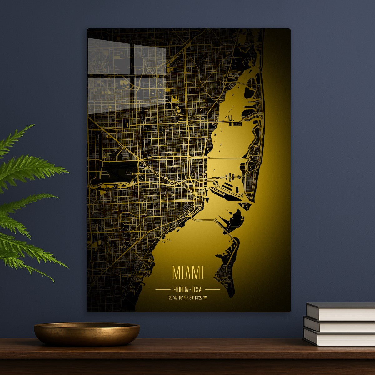Miami lights city map