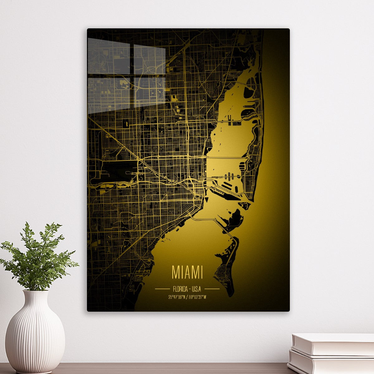 Miami lights city map
