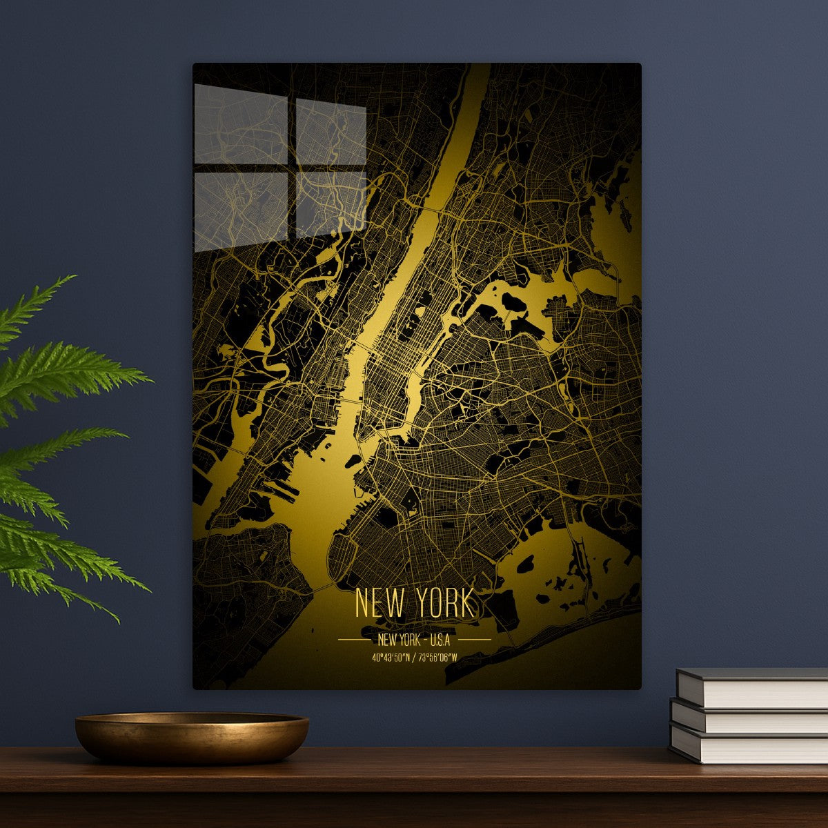 New York lights city map