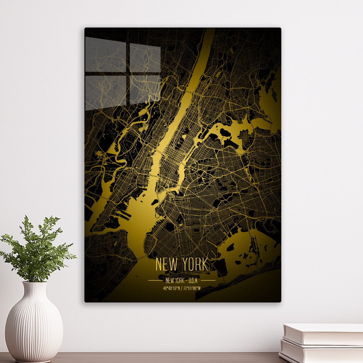 New York lights city map