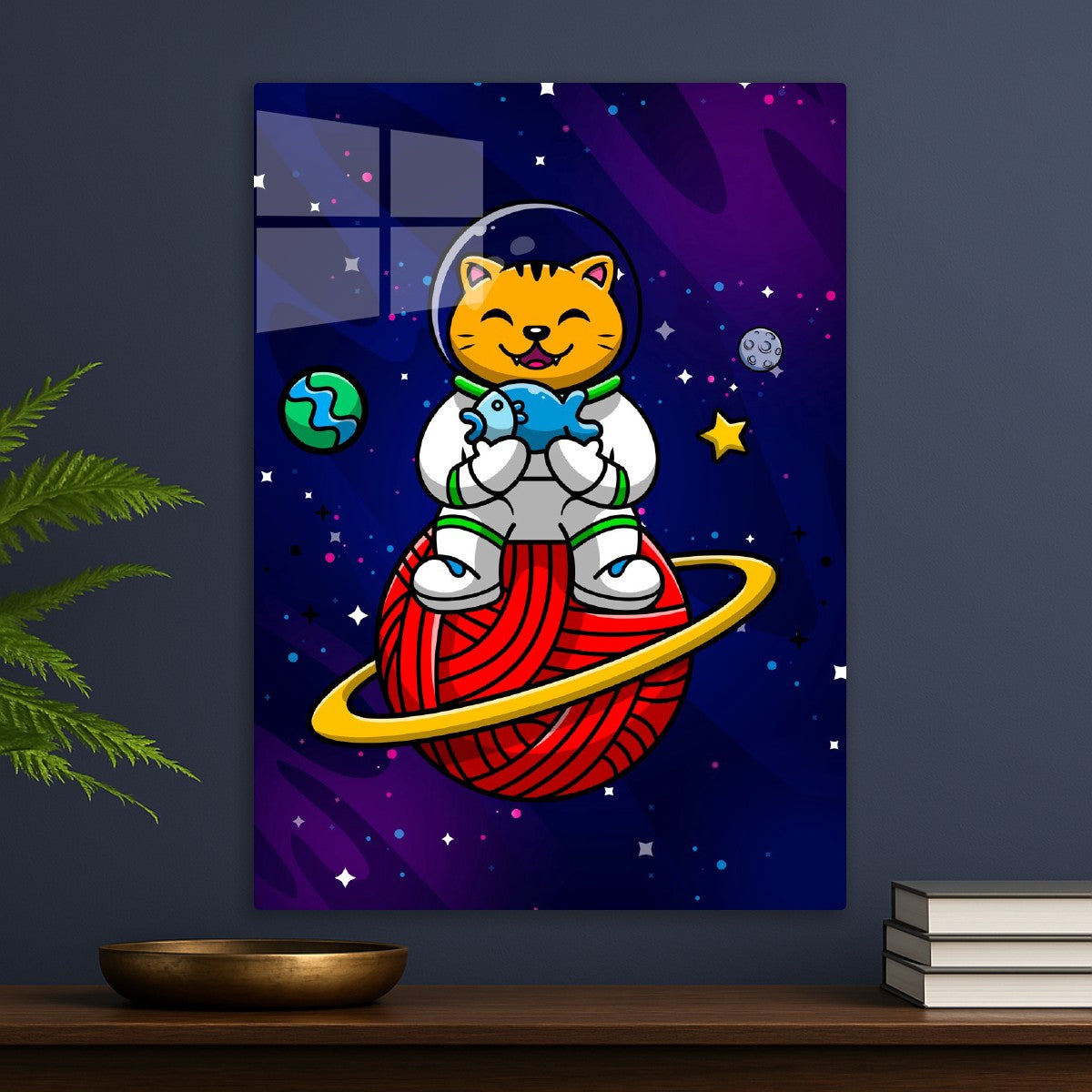Space cat & fish