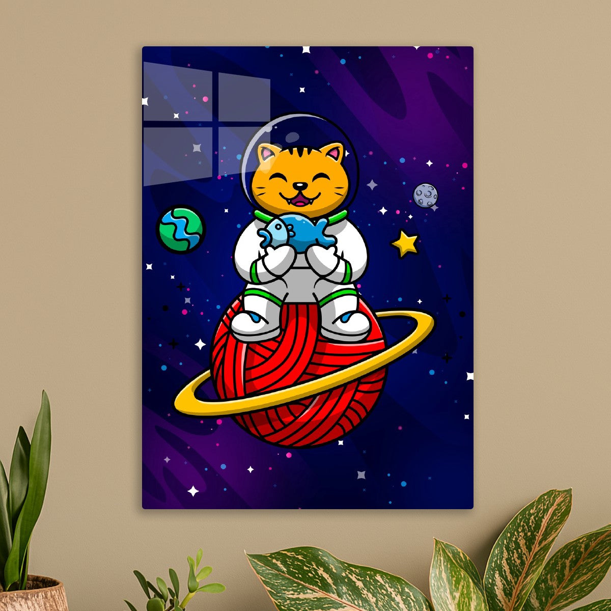 Space cat & fish