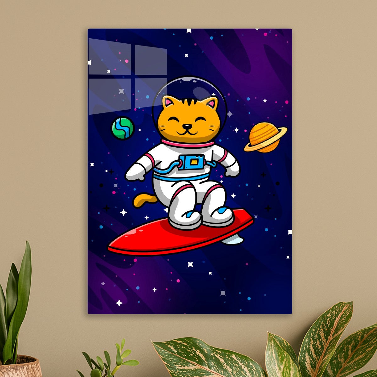 Cat Astronaut, space surfer