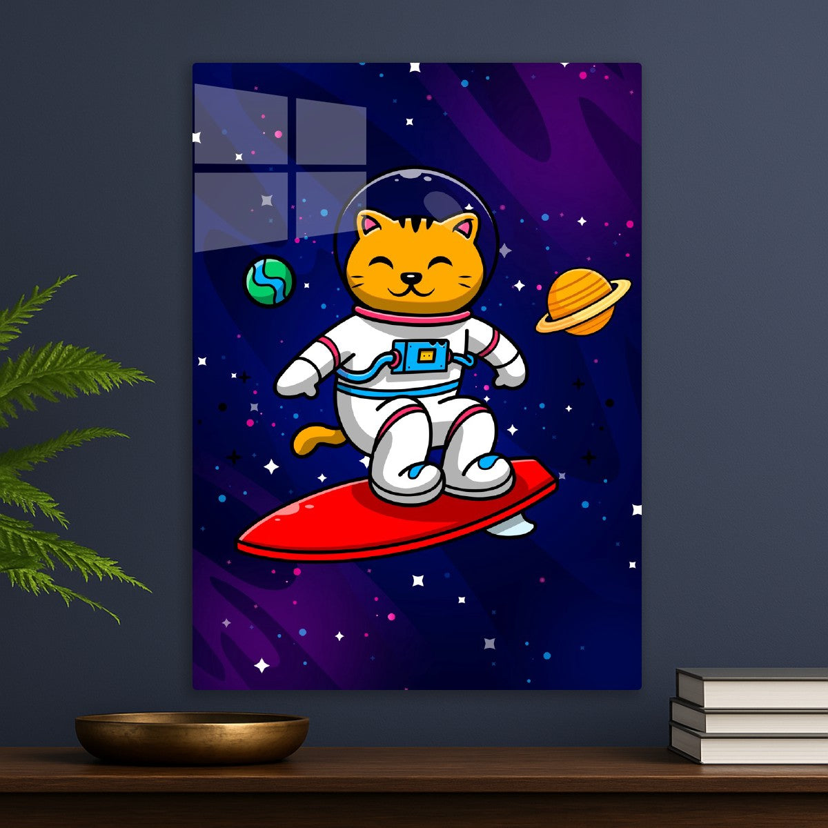 Cat Astronaut, space surfer