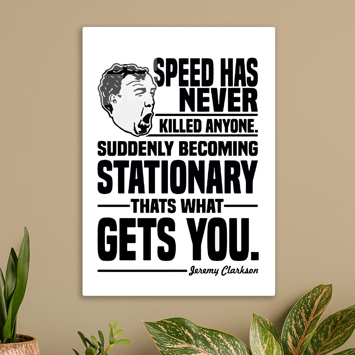 Jeremy Clarkson quote white background