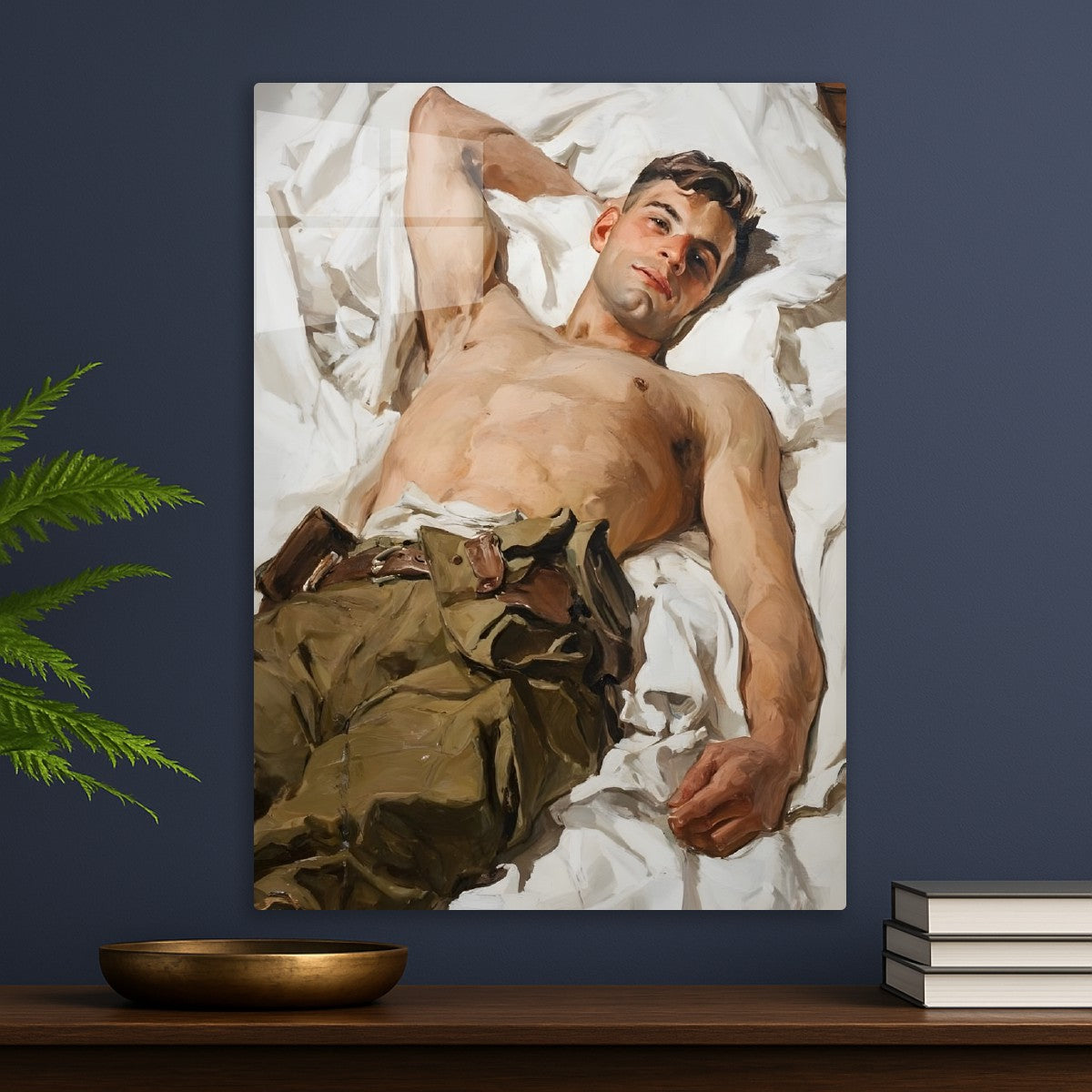 Handsome Sleepy Soldier Painting
