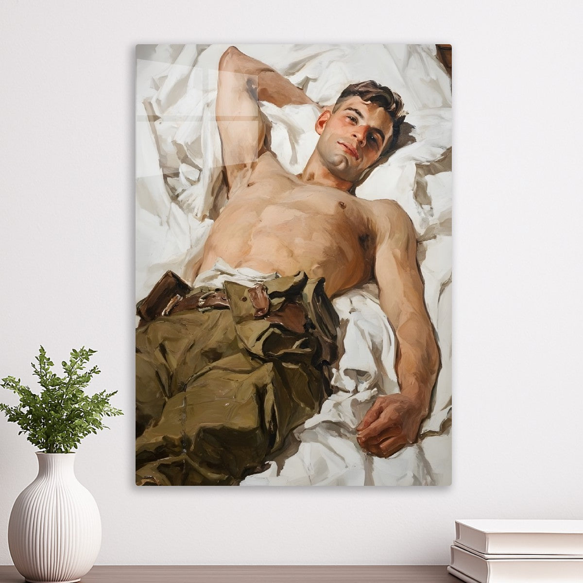 Handsome Sleepy Soldier Painting
