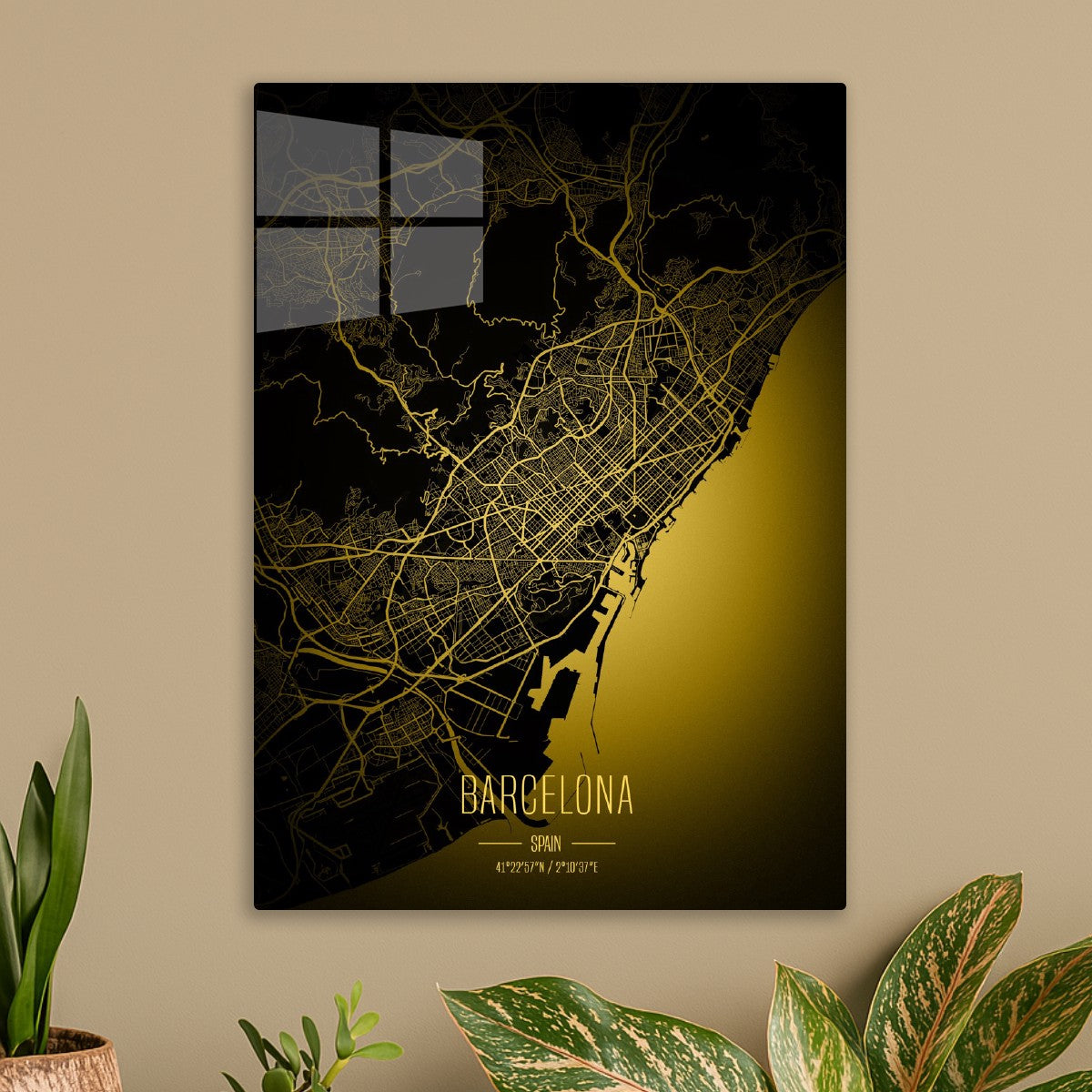 Barcelona Lights City Map
