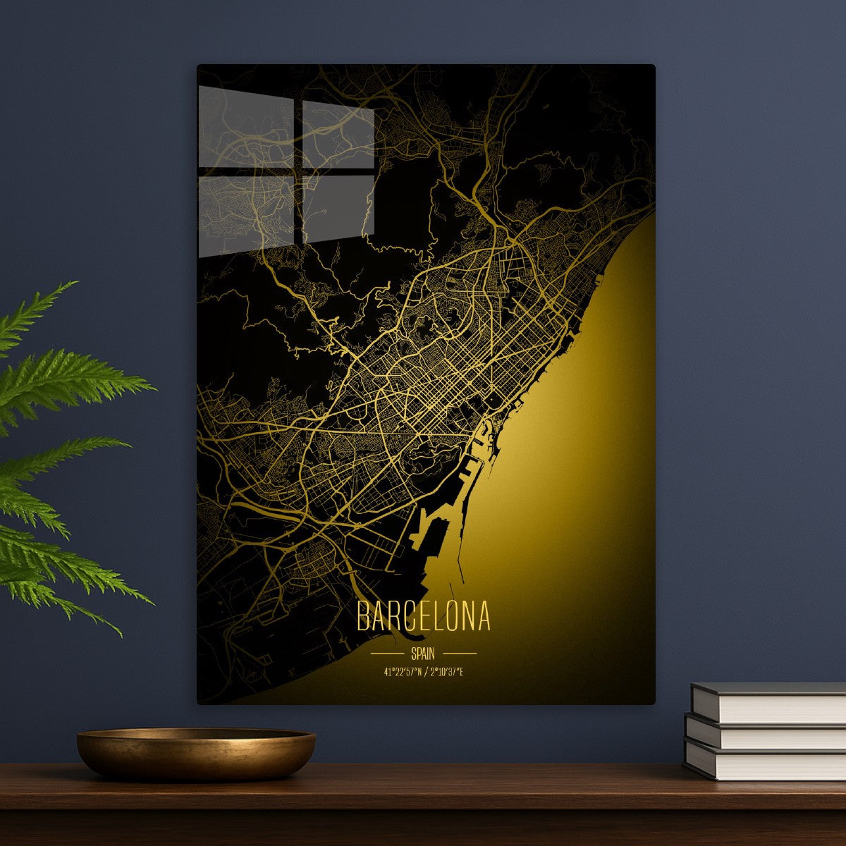 Barcelona Lights City Map